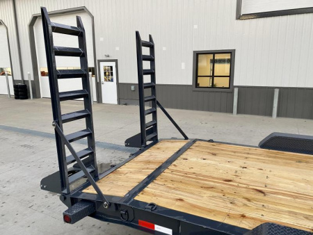 New 2025 Iron Bull 7x22' Equipment Trailer 14000# GVW * 8" I-BEAM FRAME * OVERSIZE TOOLBOX * LONGER 6' RAMPS * HD COUPLER * REMOVABLE FENDERS * 12K JACK * CHARCOAL POWDER COAT