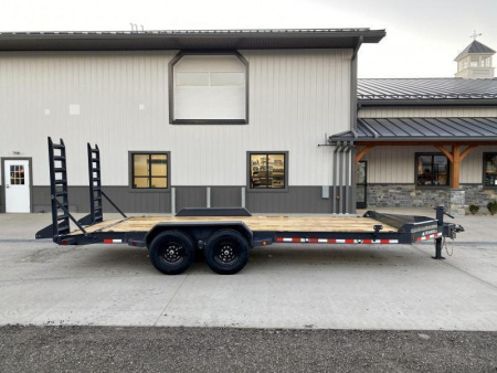 New 2025 Iron Bull 7x22' Equipment Trailer 14000# GVW * 8" I-BEAM FRAME * OVERSIZE TOOLBOX * LONGER 6' RAMPS * HD COUPLER * REMOVABLE FENDERS * 12K JACK * CHARCOAL POWDER COAT