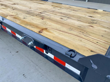 New 2025 Iron Bull 7x22' Equipment Trailer 14000# GVW * 8" I-BEAM FRAME * OVERSIZE TOOLBOX * LONGER 6' RAMPS * HD COUPLER * REMOVABLE FENDERS * 12K JACK * CHARCOAL POWDER COAT