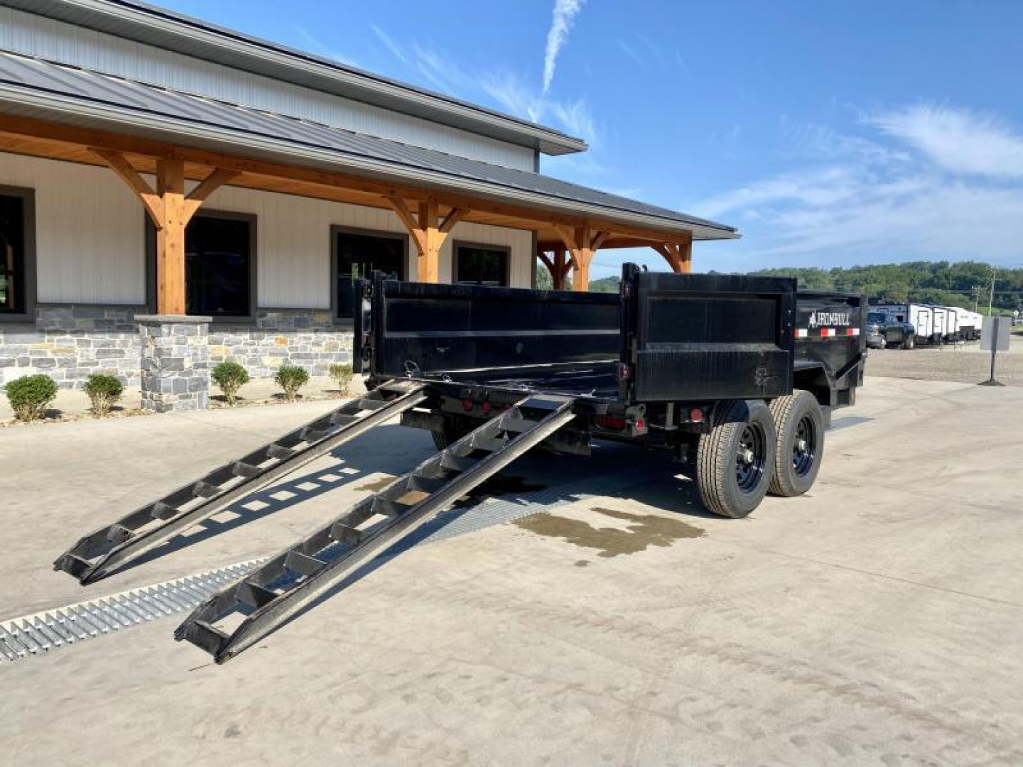 New 2026 Ironbull 6x12' Dump Trailer 14000# GVW * 7000# AXLES * 16" RUBBER * TARP KIT * SCISSOR HOIST * STACKED I-BEAM FRAME * 6" TUBE BEDFRAME * 2PC 10GA BED & WALLS W/ KEYWAY * COMBO GATE * UNDERBODY BED RUNNERS  * SPARE MOUNT