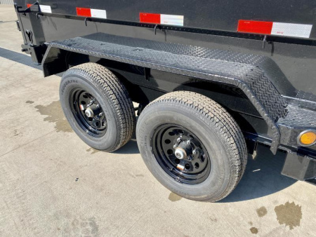 New 2026 Ironbull 6x12' Dump Trailer 14000# GVW * 7000# AXLES * 16" RUBBER * TARP KIT * SCISSOR HOIST * STACKED I-BEAM FRAME * 6" TUBE BEDFRAME * 2PC 10GA BED & WALLS W/ KEYWAY * COMBO GATE * UNDERBODY BED RUNNERS  * SPARE MOUNT