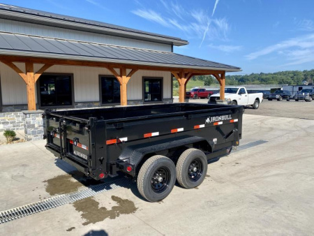 New 2026 Ironbull 6x12' Dump Trailer 14000# GVW * 7000# AXLES * 16" RUBBER * TARP KIT * SCISSOR HOIST * STACKED I-BEAM FRAME * 6" TUBE BEDFRAME * 2PC 10GA BED & WALLS W/ KEYWAY * COMBO GATE * UNDERBODY BED RUNNERS  * SPARE MOUNT