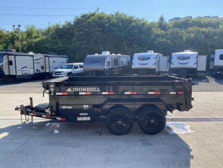 New 2026 Ironbull 6x12' Dump Trailer 14000# GVW * 7000# AXLES * 16" RUBBER * TARP KIT * SCISSOR HOIST * STACKED I-BEAM FRAME * 6" TUBE BEDFRAME * 2PC 10GA BED & WALLS W/ KEYWAY * COMBO GATE * UNDERBODY BED RUNNERS  * SPARE MOUNT