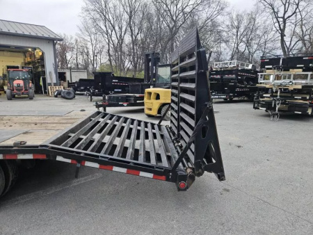 Used USED 2023 Ironbull 102x30' Pintle Beavertail Deckover Trailer 22000# GVW * RATCHET TRACK * DEXTER AXLES * HDSS SUSPENSION * FULL WIDTH RAMPAGE RAMPS * PIERCED FRAME * UNDER FRAME BRIDGE * MUD FLAPS * SPARE MOUNT