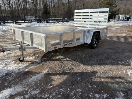 New 2026 SPORT HAVEN 7x12 Aluminum Utility Trailer with ATP Sides & Mag Wheels