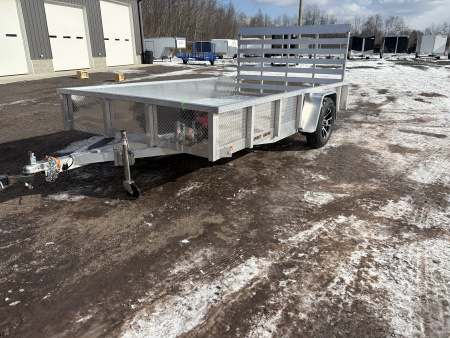 New 2026 SPORT HAVEN 7x12 Aluminum Utility Trailer with ATP Sides & Mag Wheels