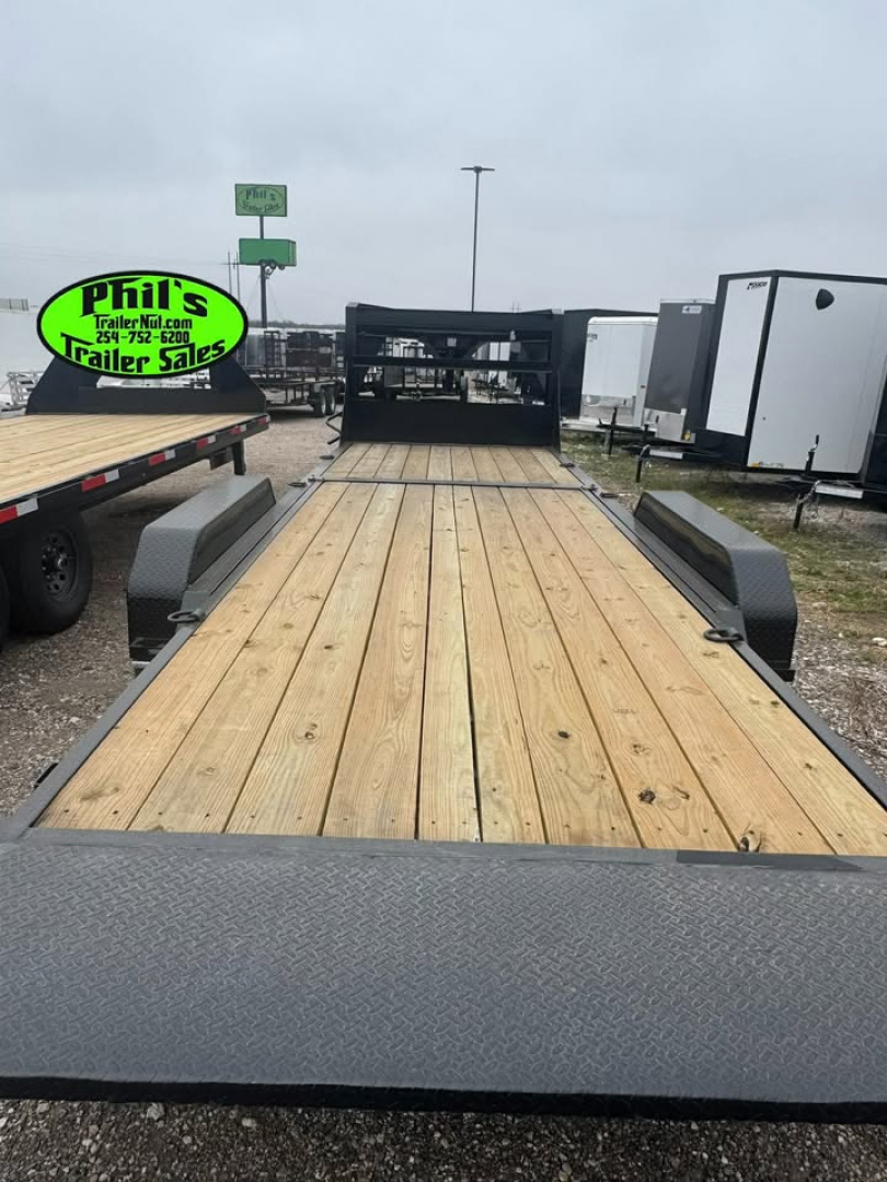 New 2026 Stanley Trailers 83X24 GOOSENECK TILT TRAILER OPEN CAR HAULER 14K GVWR Equipment Trailer