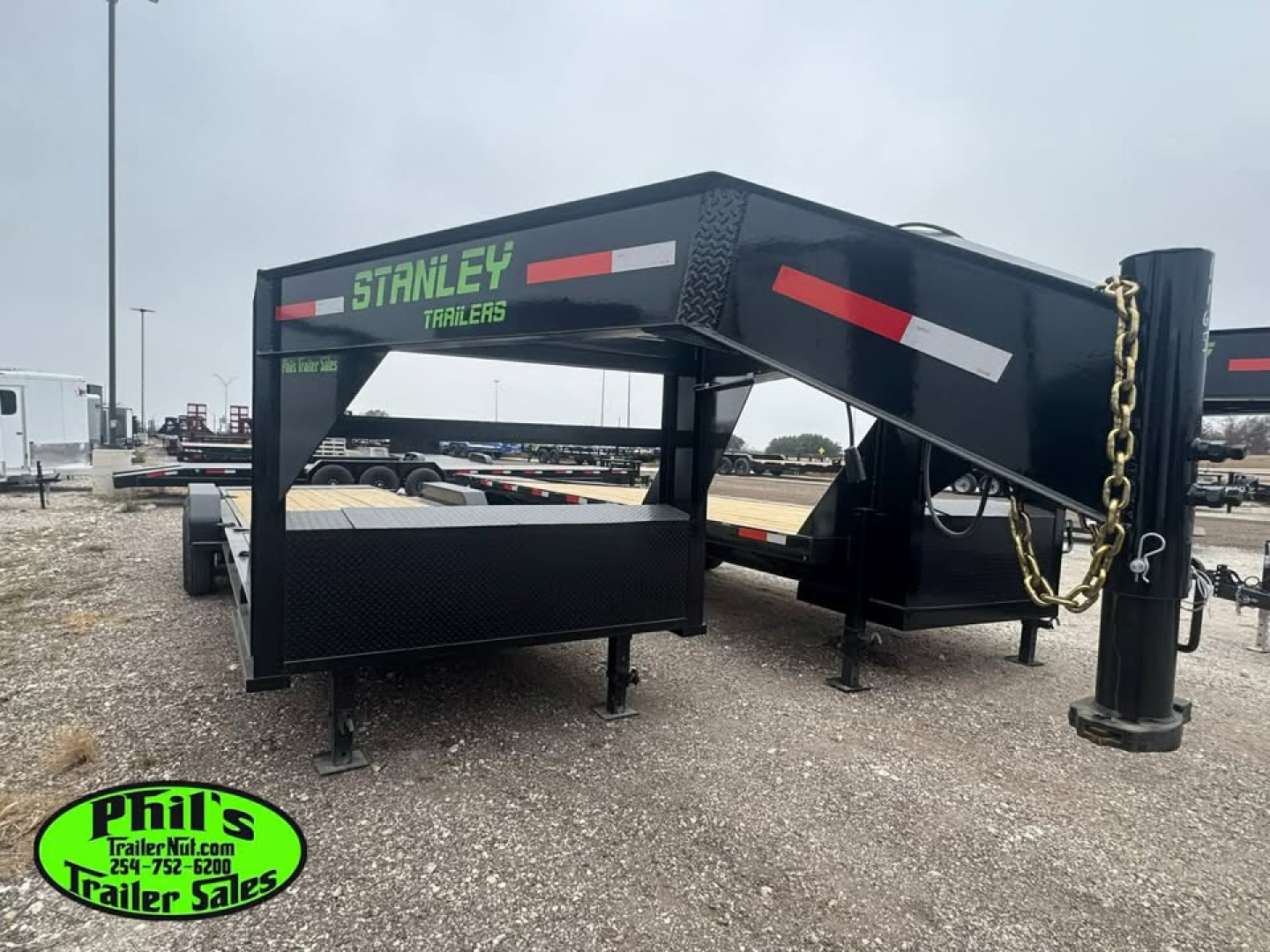 New 2026 Stanley Trailers 83X24 GOOSENECK TILT TRAILER OPEN CAR HAULER 14K GVWR Equipment Trailer