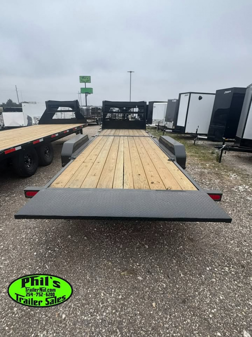 New 2026 Stanley Trailers 83X24 GOOSENECK TILT TRAILER OPEN CAR HAULER 14K GVWR Equipment Trailer