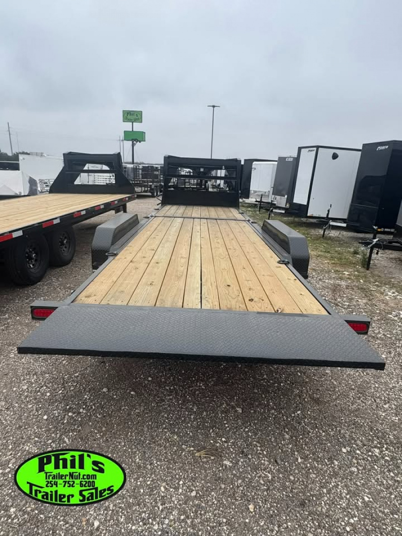 New 2026 Stanley Trailers 83X24 GOOSENECK TILT TRAILER OPEN CAR HAULER 14K GVWR Equipment Trailer