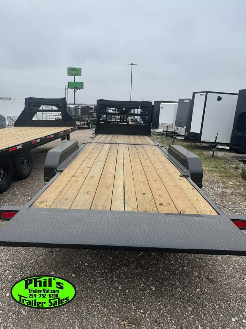 New 2026 Stanley Trailers 83X24 GOOSENECK TILT TRAILER OPEN CAR HAULER 14K GVWR Equipment Trailer