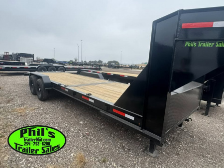 New 2026 Stanley Trailers 83X24 GOOSENECK TILT TRAILER OPEN CAR HAULER 14K GVWR Equipment Trailer
