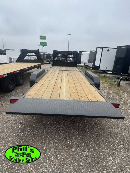 New 2026 Stanley Trailers 83X24 GOOSENECK TILT TRAILER OPEN CAR HAULER 14K GVWR Equipment Trailer