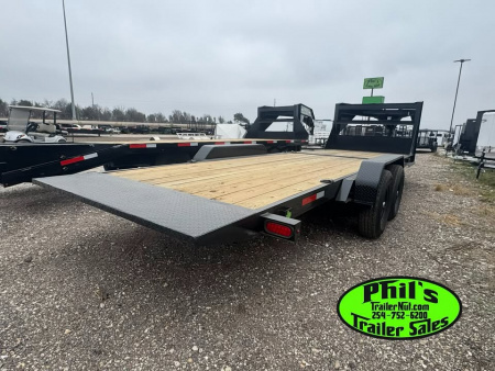 New 2026 Stanley Trailers 83X24 GOOSENECK TILT TRAILER OPEN CAR HAULER 14K GVWR Equipment Trailer
