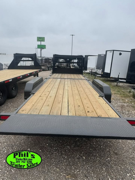 New 2026 Stanley Trailers 83X24 GOOSENECK TILT TRAILER OPEN CAR HAULER 14K GVWR Equipment Trailer