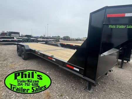 New 2026 Stanley Trailers 83X24 GOOSENECK TILT TRAILER OPEN CAR HAULER 14K GVWR Equipment Trailer