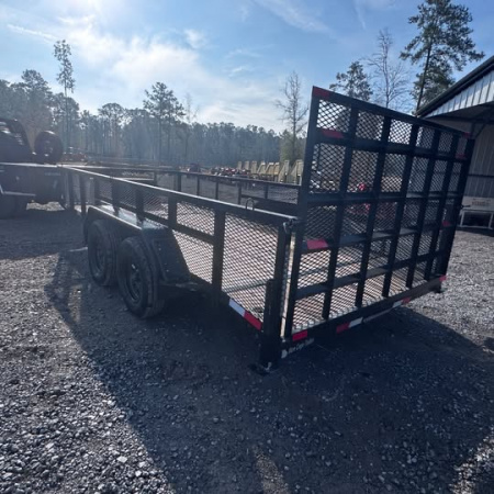 Used 2025 Ware Cargo 7x16 7k 3' Mesh Utility Trailer