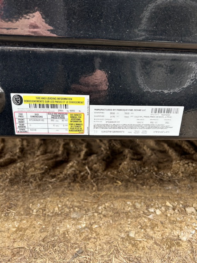 New 2025 H&H Trailers 78X12+4 HD SPLIT DECK GRAVITY TILT 7.8K GVWR Equipment Trailer