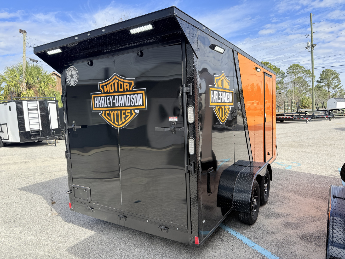 New 2026 Rock Solid Cargo 7x16 Motorcycle Trailer