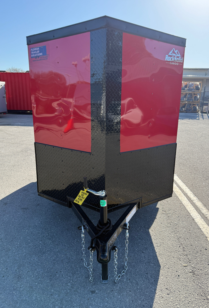 New 2026 Rock Solid Cargo 5x8 3K Rear Ramp Door Cargo / Enclosed Trailer