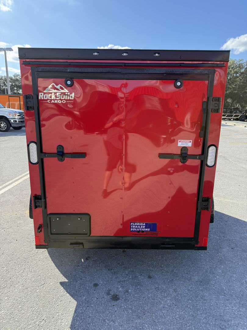 New 2026 Rock Solid Cargo 5x8 3K Rear Ramp Door Cargo / Enclosed Trailer