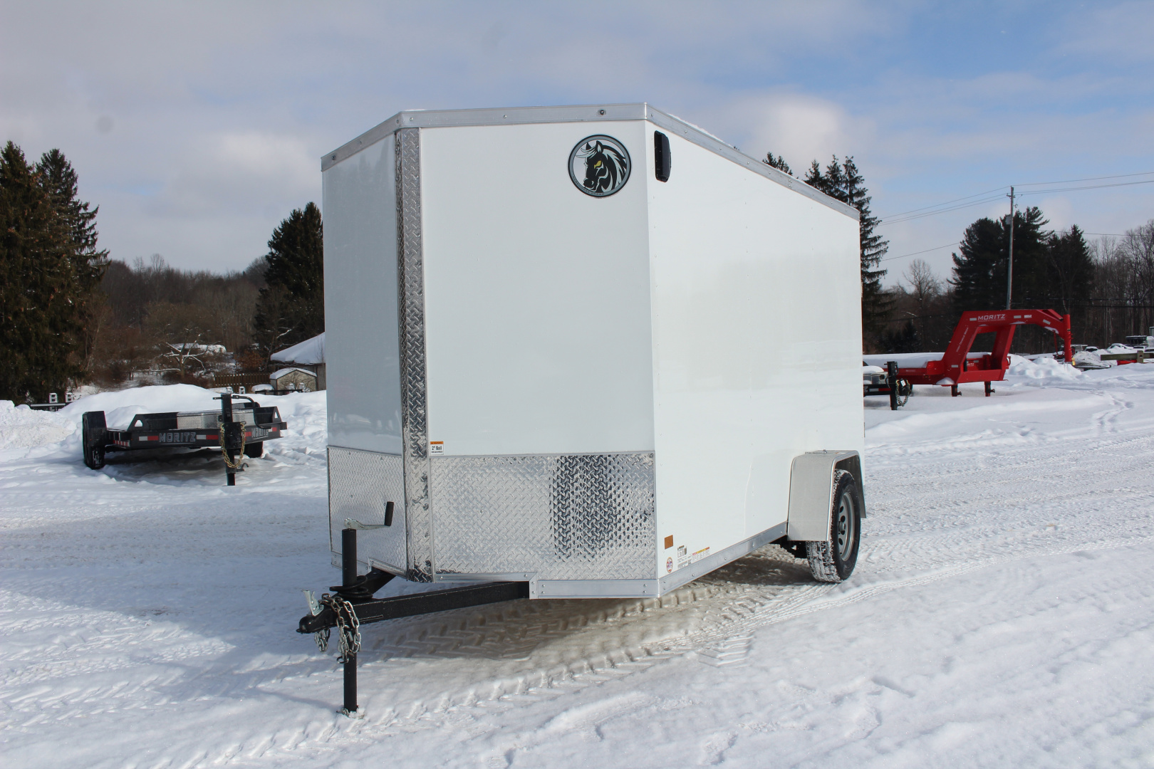 New 2026 Darkhorse Cargo 6' x 12' Enclosed Trailer - Rear Ramp Door - 6.5' Interior Height - 2990# GVW