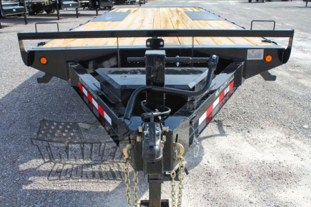 New 2026 New 102'' x 22' Heavy Duty Bumper Pull Wood Deck Power Up & Down Tilt Deck Trailer