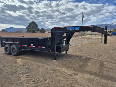Used 2021 Top Hat USED AS IS Gooseneck Tandem Axle Dump/14,000 GVWR/83"X16'