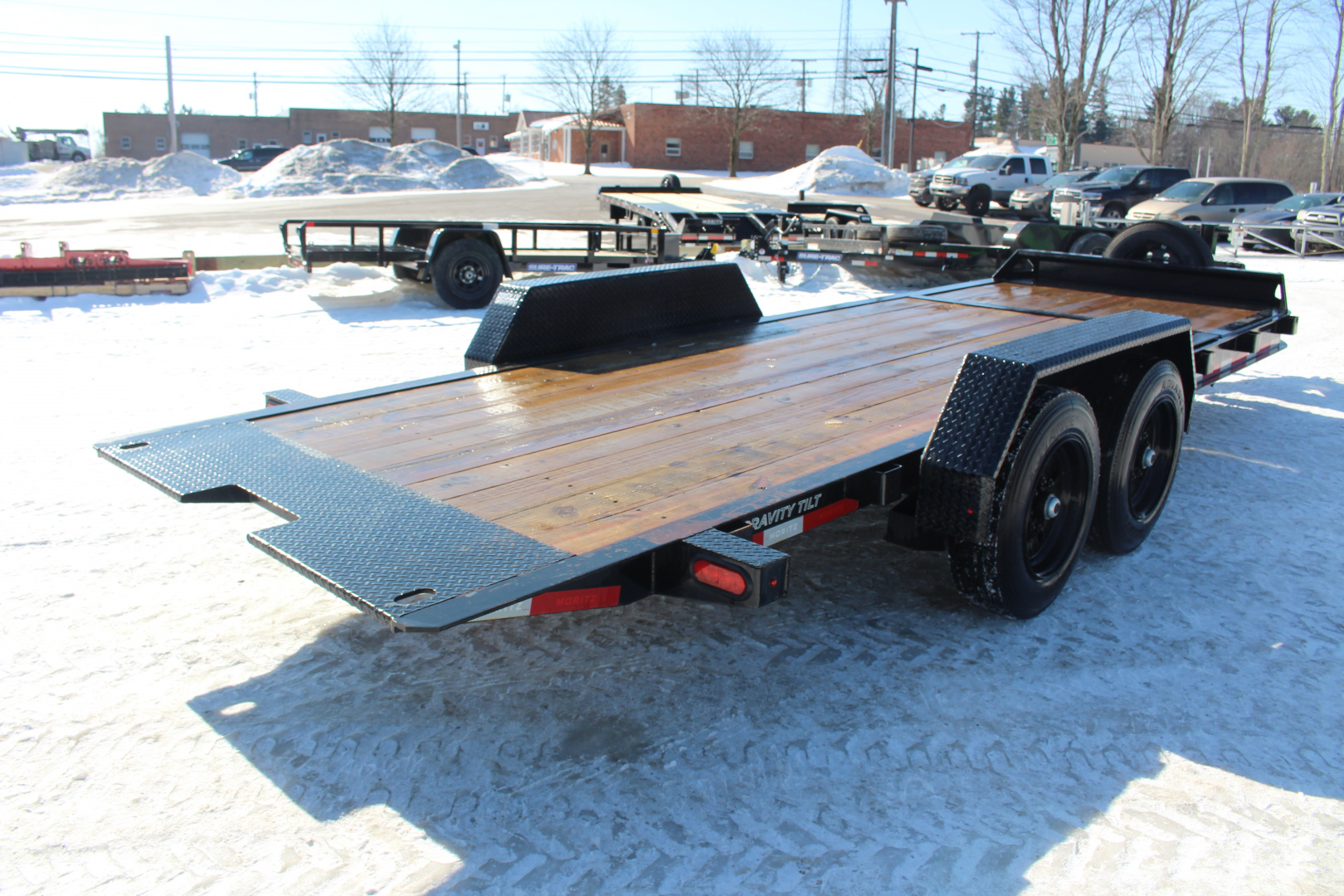 Used 2024 Moritz 7' x 16' + 4' Low Pro - Gravity Tilt - Tilt Trailer - 16000# GVW