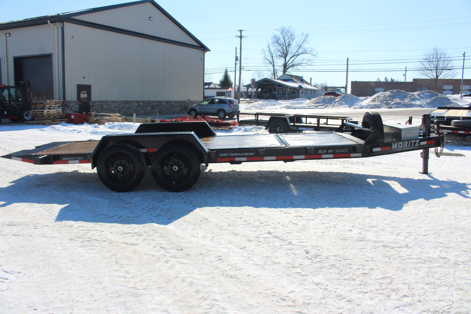 Used 2024 Moritz 7' x 16' + 4' Low Pro - Gravity Tilt - Tilt Trailer - 16000# GVW