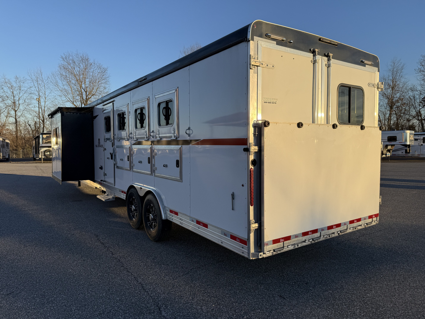 Used 2022 Bison Trailers SV8414-B SILVERADO Horse Trailer