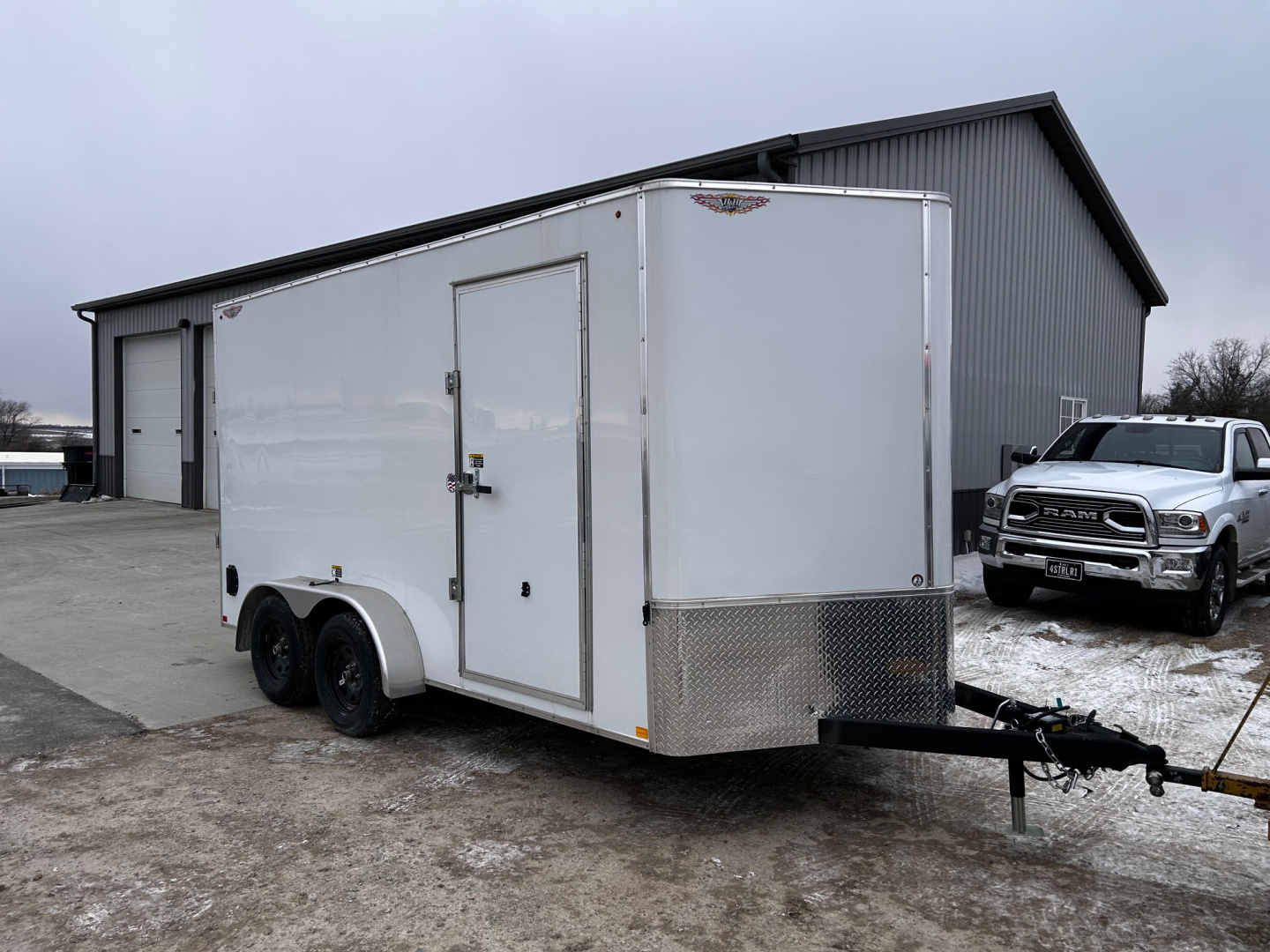 New SALE $$$ 2025 H&H Trailers 7X14 7' INTERIOR RAMP DOOR Cargo / Enclosed Trailer