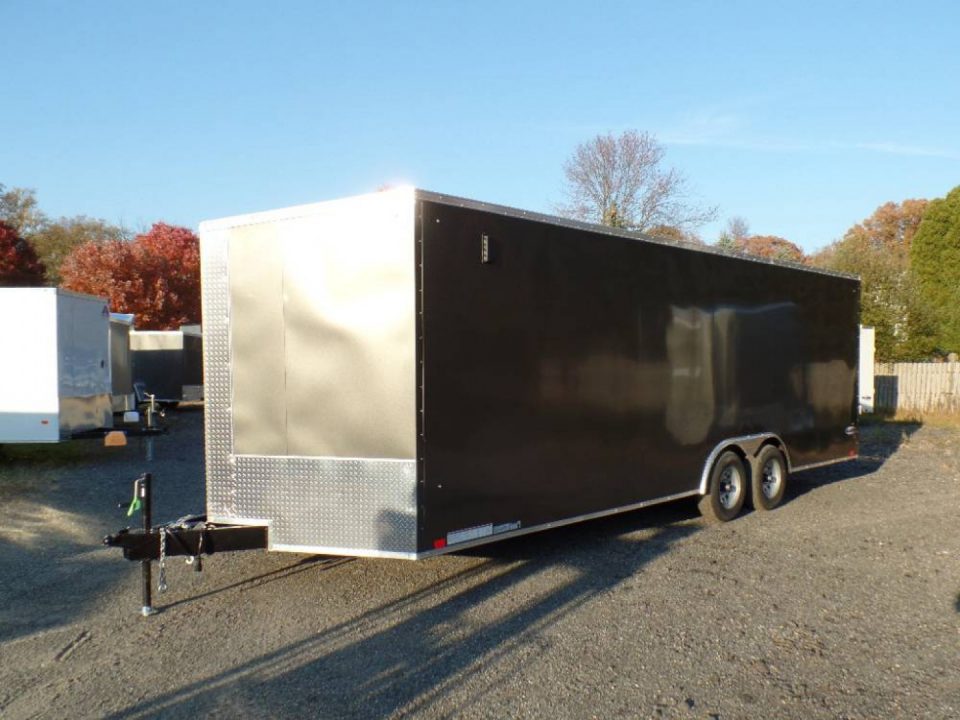 New EXAMPLE  /Enclosed Car Trailer 8.5X24 7 ft. interior Height / Charcoal Gray Exterior