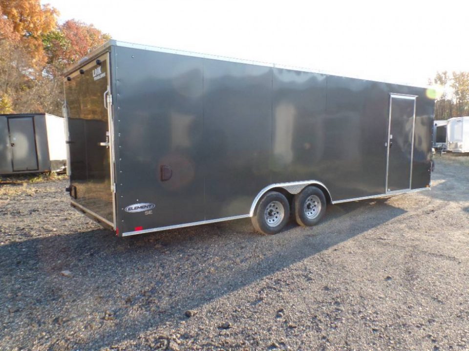New EXAMPLE  /Enclosed Car Trailer 8.5X24 7 ft. interior Height / Charcoal Gray Exterior