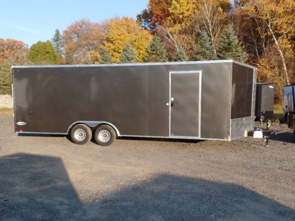 New EXAMPLE  /Enclosed Car Trailer 8.5X24 7 ft. interior Height / Charcoal Gray Exterior