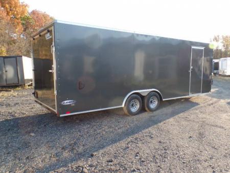 New EXAMPLE  /Enclosed Car Trailer 8.5X24 7 ft. interior Height / Charcoal Gray Exterior