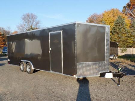 New EXAMPLE  /Enclosed Car Trailer 8.5X24 7 ft. interior Height / Charcoal Gray Exterior