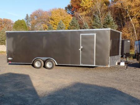 New EXAMPLE  /Enclosed Car Trailer 8.5X24 7 ft. interior Height / Charcoal Gray Exterior