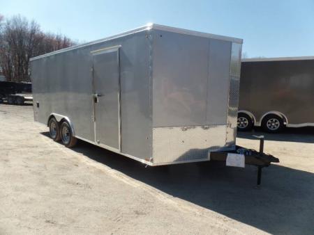 New EXAMPLE / 8.5X20 Enclosed Car Trailer , 9,990 lb. GVWR Silver.