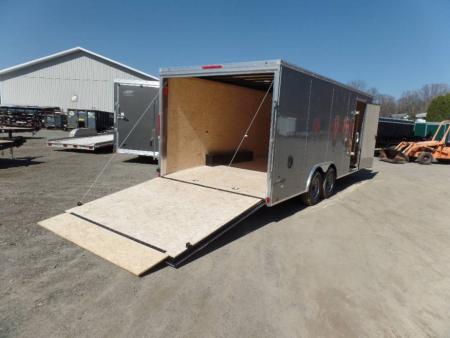 New EXAMPLE / 8.5X20 Enclosed Car Trailer , 9,990 lb. GVWR Silver.