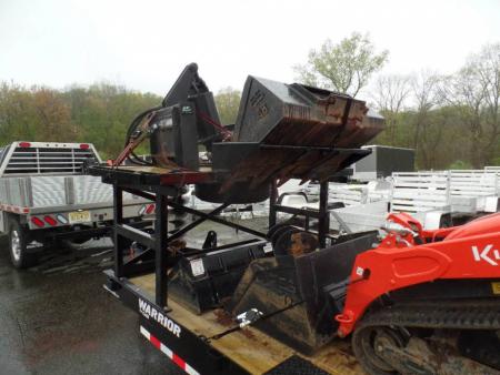 New EXAMPLE / Equipment Trailer, Mini Excavator Trailer with Implement Rack, carry your tools.