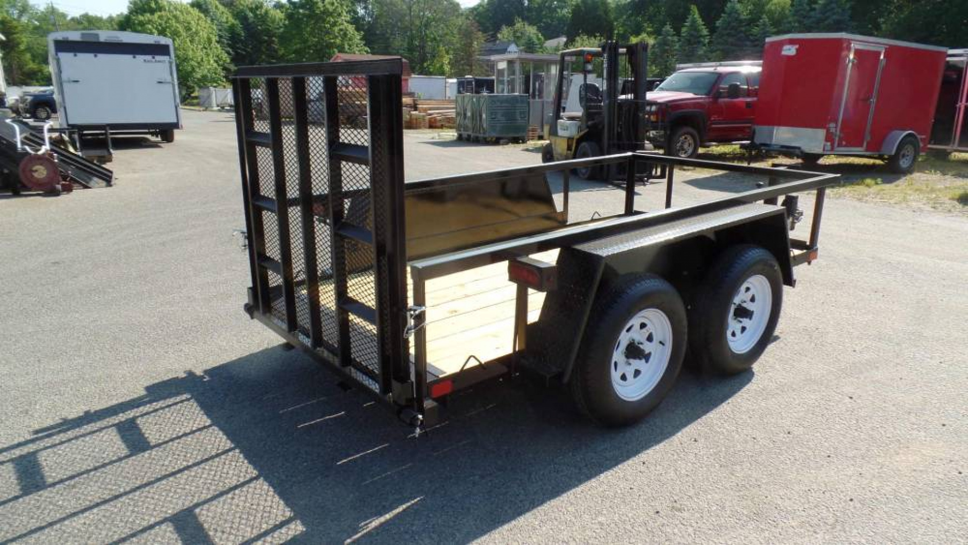 New Small But Mighty 5X10 Utility Trailer, 7,000 LB. GVWR,Low Deck Height to load Mini Skid Steer, Stump Grinder