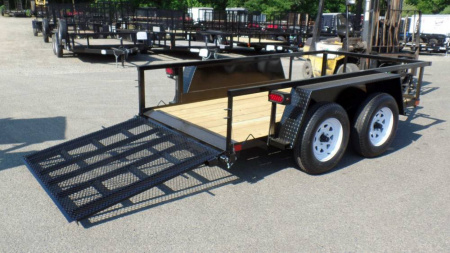 New Small But Mighty 5X10 Utility Trailer, 7,000 LB. GVWR,Low Deck Height to load Mini Skid Steer, Stump Grinder