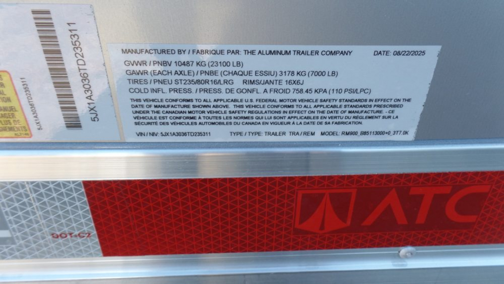New EXAMPLE, CUSTOM, ATC 30 FT. STACKER / CUSTOM 900 SERIES / Pictures