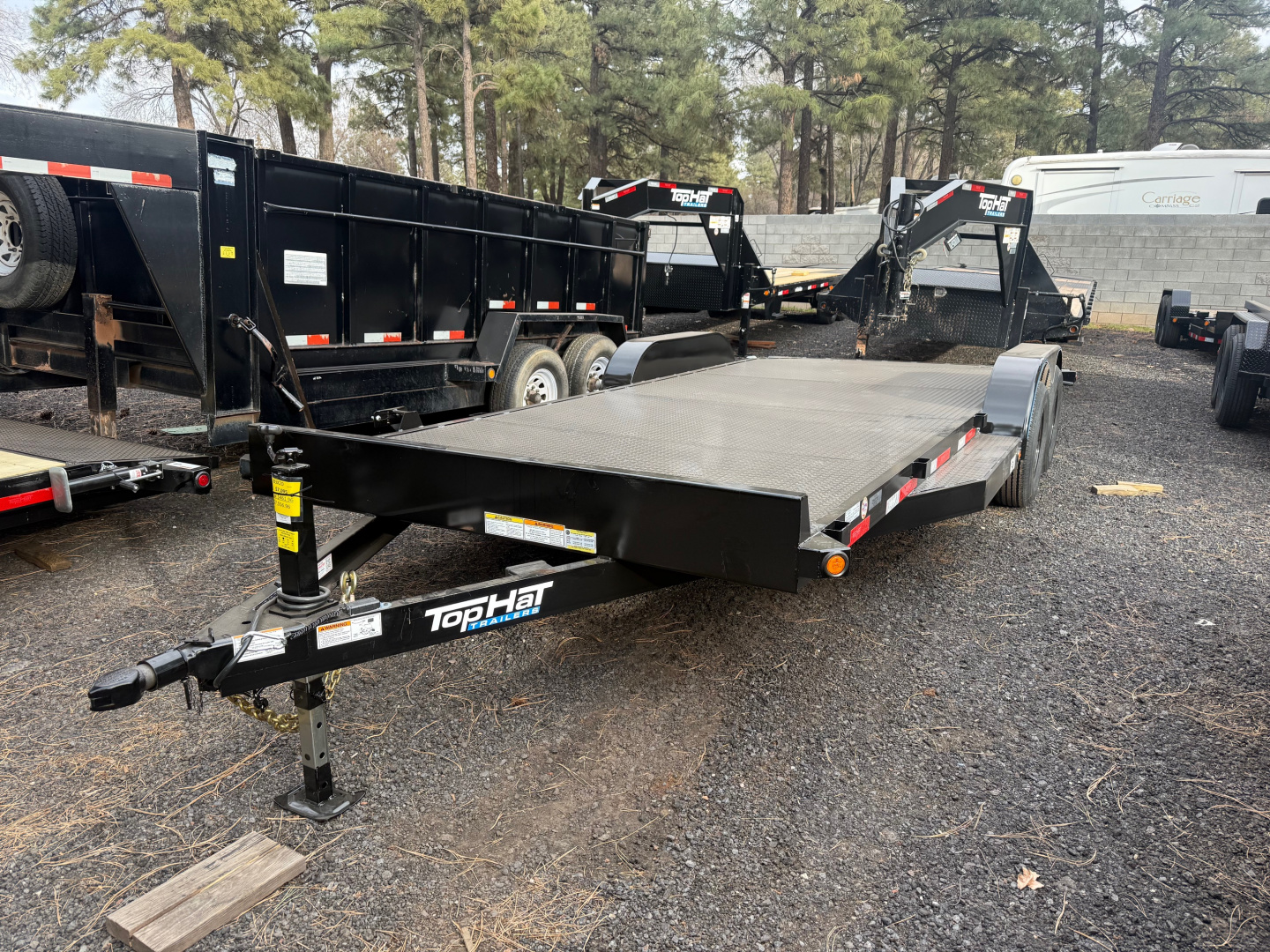 New 2026 Top Hat Trailers 83X20 10K All Steel Deck Carhauler Utility Trailer