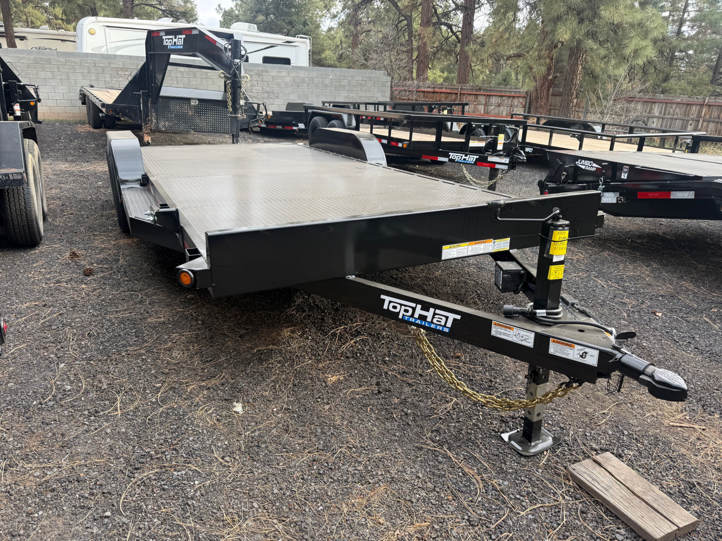 New 2026 Top Hat Trailers 83X20 10K All Steel Deck Carhauler Utility Trailer
