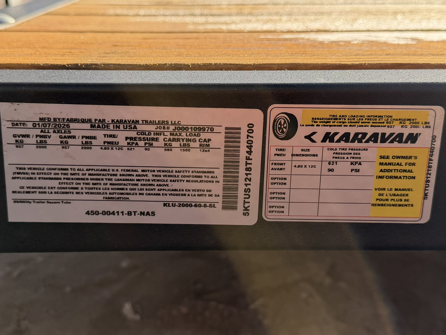 New 2026 KARA 5-8 Ramp Gate Utility W/ Slide Down Sides 2K GVWR