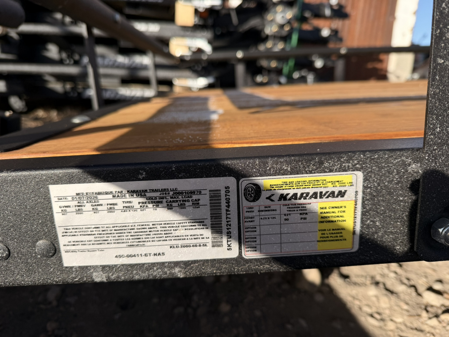 New 2026 KARA 5-8 Ramp Gate Utility W/ Slide Down Sides 2K GVWR