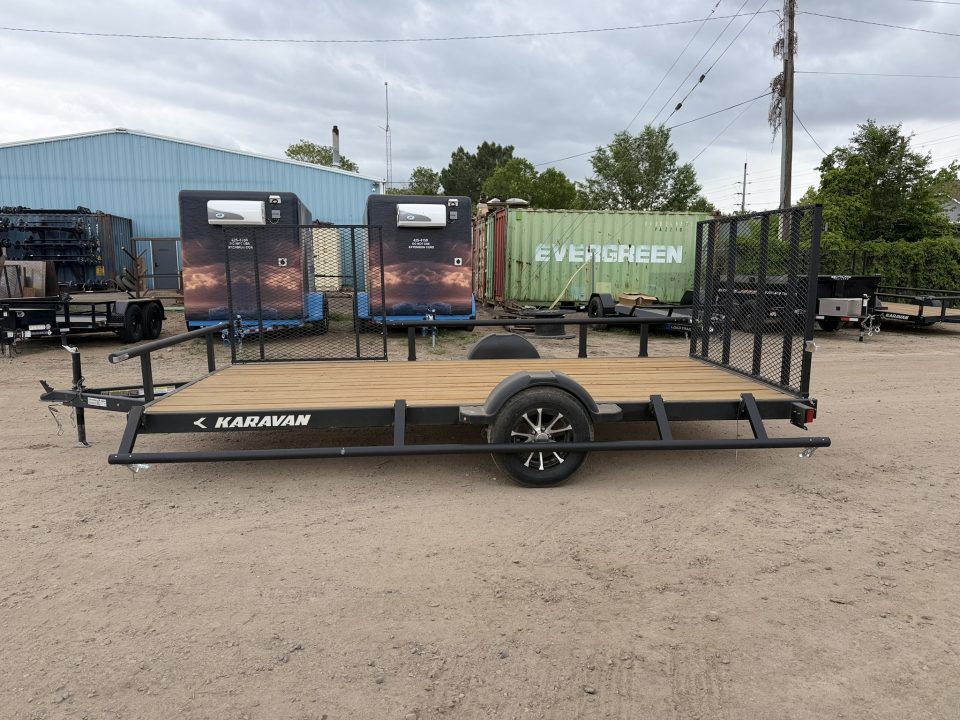 New 2026 Karavan 7-14 Ramp Gate Utility W/ Front Side Gate 3K GVWR