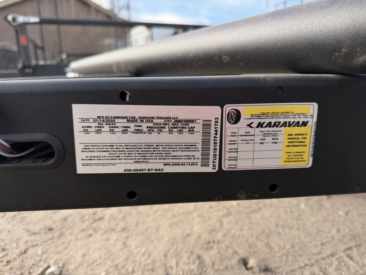 New 2026 Karavan 7-14 Ramp Gate Utility W/ Front Side Gate 3K GVWR